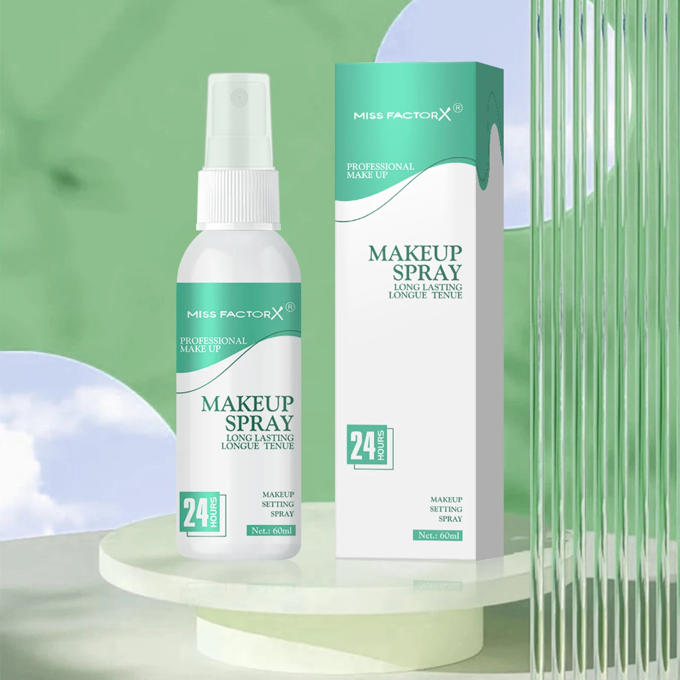 Waterproof Makeup Spray Face Set Lasting Award winning Makeup Spray Anti-smudge and Makeup Off Natural finish Peaceful Pleasures Health and Wellness