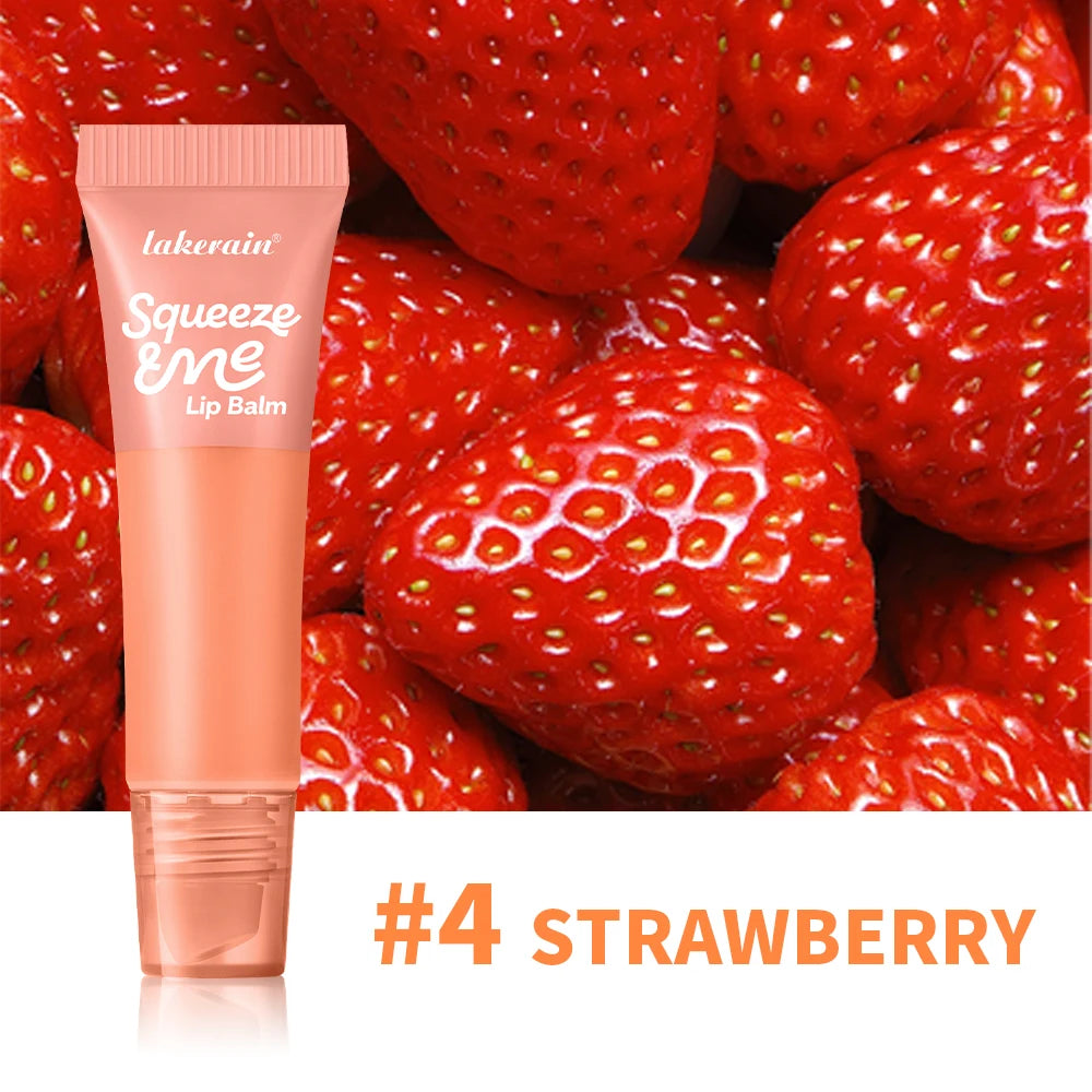 Lip Gloss Long Lasting Moisturizing Lip Balm with Hyaluronic Acid Sheer Strawberry Flavor Squeeze Tube Plumping Gloss Hydration Peaceful Pleasures Health and Wellness