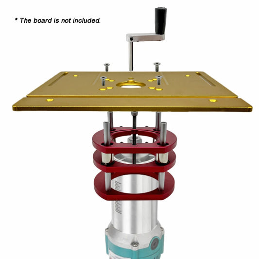 Router Lift Table Aluminum Lifting Platform Stand Woodworking Benches 51mm Lifting for 64-66mm Motors Engraving Trimming Machine Peaceful Pleasures Health and Wellness A