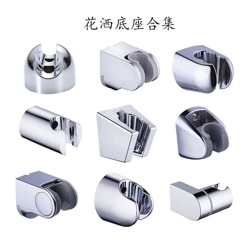 Adjustable Wall-Mount Shower Head Holder – Chrome ABS Bracket