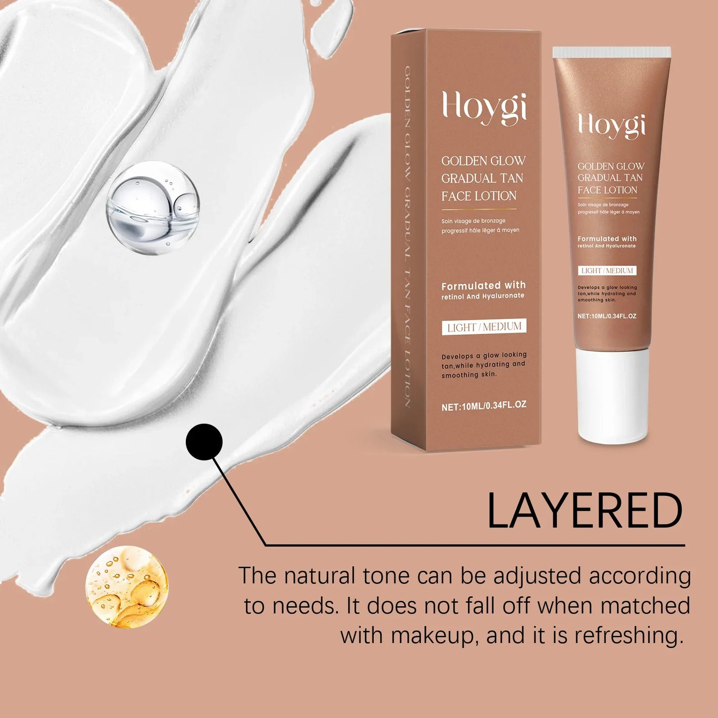 Hoygi Sunless Self-Tanning Lotion – Face & Body Bronzer