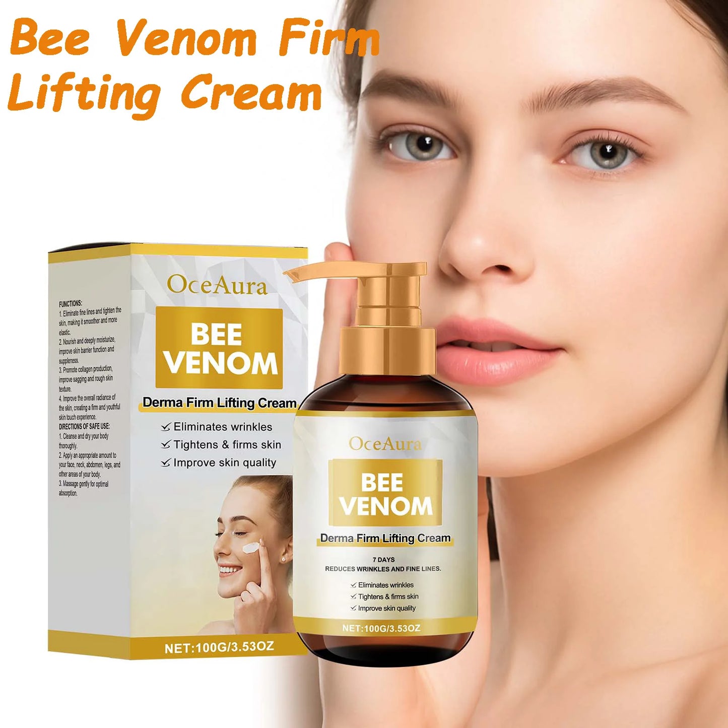 Bee Venom Firm Lifting Cream – Face & Body Tightening 100g