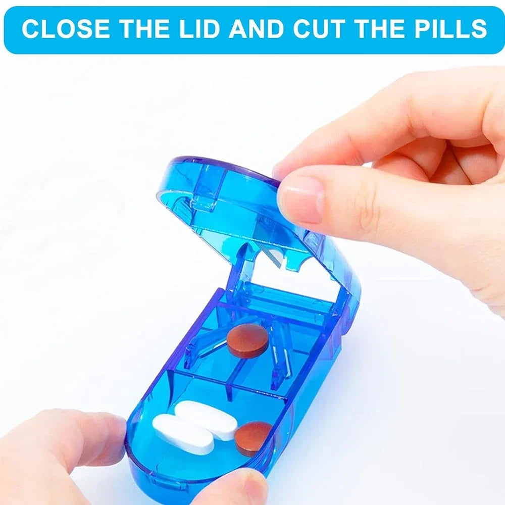 New Pill Cutter, Professional Pill Splitter for Cutting Small Pills or Large Pills in Half, Doubles As A Pill Box for Tiny Pills Peaceful Pleasures Health and Wellness