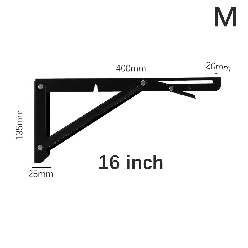20/25/30/35/40cm Triangle Folding Angle Bracket Heavy Support Adjustable Wall Shelves Mounted Table Shelves Home Hardware Peaceful Pleasures Health and Wellness M