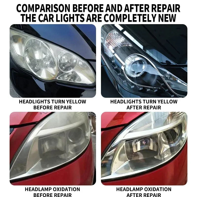 Car Headlight Coating Spray Liquid Car Light Cleaner And Restorer UV Resistant Long Lasting Head Light Coating Spray For car SUV Peaceful Pleasures Health and Wellness