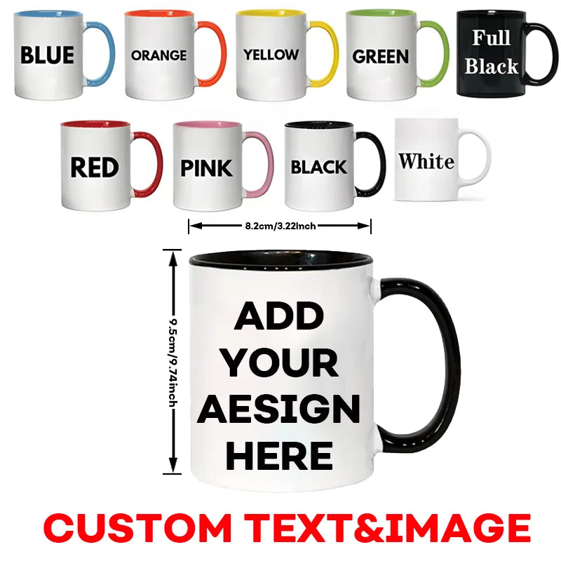 Custom Photo & Text Coffee Mug – Personalized Gift