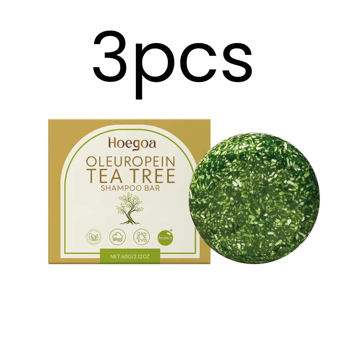 Tea Tree Oleuropein Solid Shampoo Bar – Strengthen & Shine