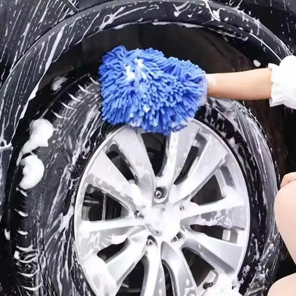 Car Wash Glove Coral Mitt Soft Anti-scratch for Car Wash Multifunction Thick Cleaning Glove Car Wax Detailing Brush Peaceful Pleasures Health and Wellness