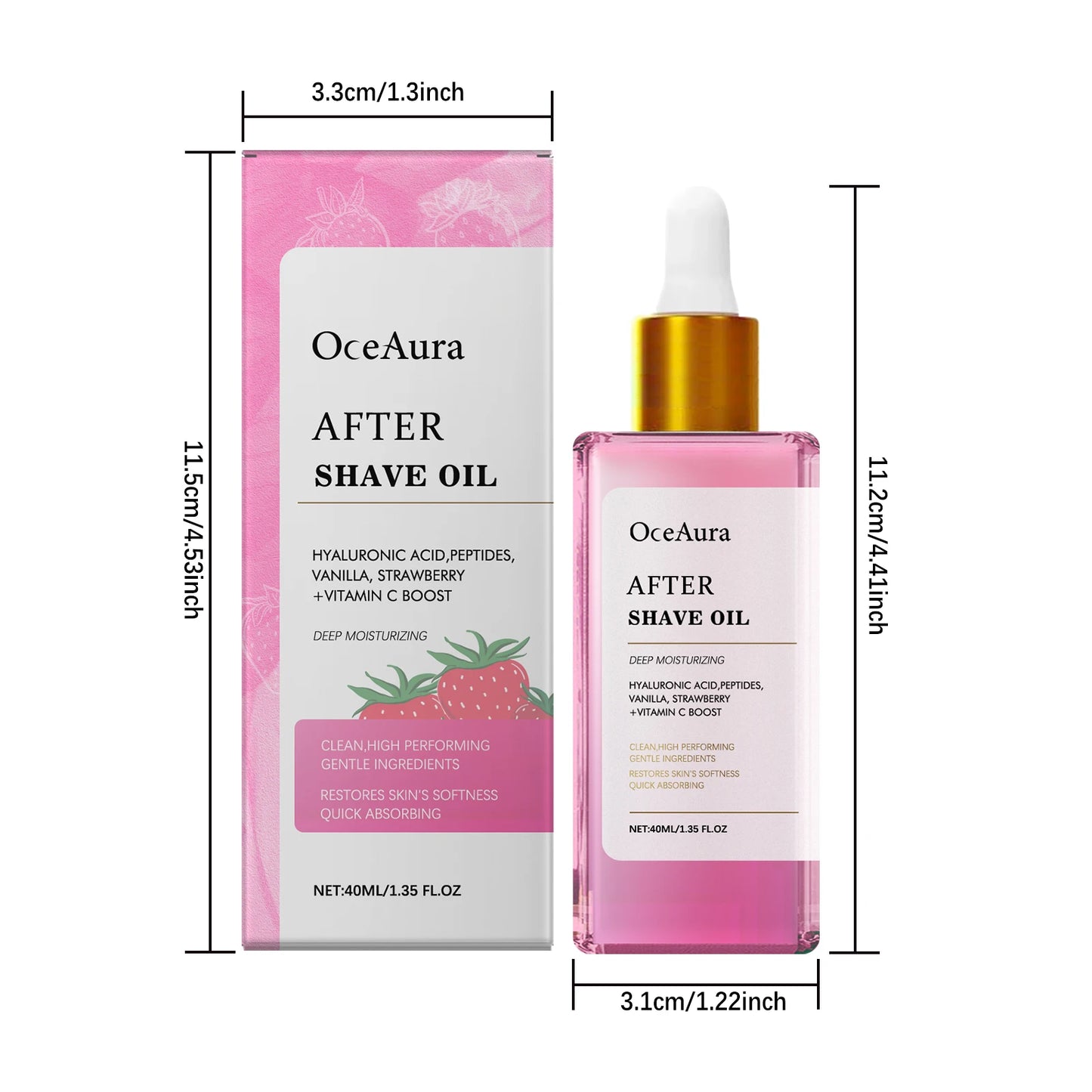 Strawberry After Shave Oil – Soothing, Moisturizing, Non-Greasy