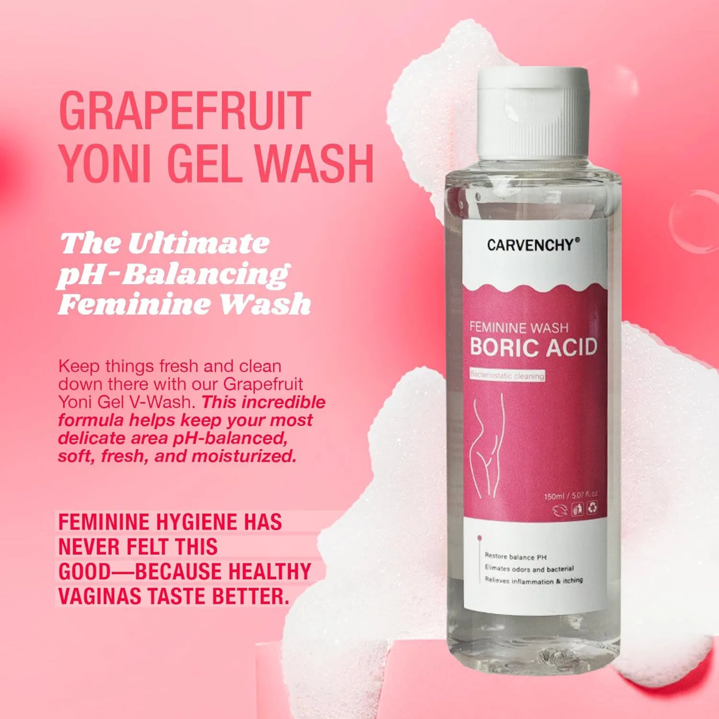 pH Balance Feminine Wash with Boric Acid | Supports Odor Control | Cleanses Discharge | Promotes Healthy Intimate Balance Peaceful Pleasures Health and Wellness
