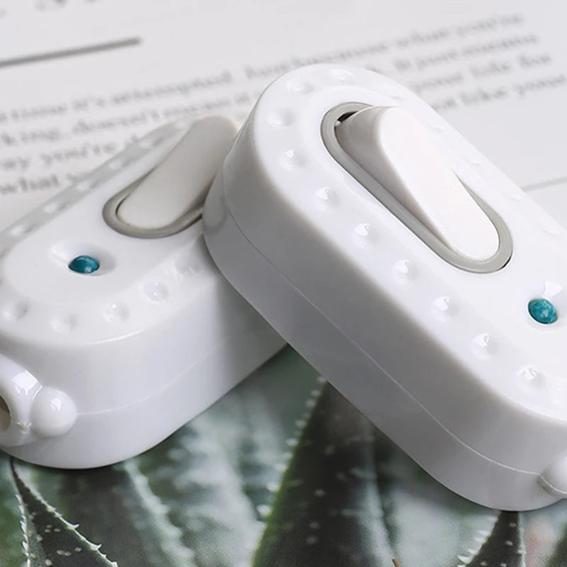 1pc Night Light Power Cord Switch Control Light Wiring Switch New White Bedside Switch Lamp Fan Peaceful Pleasures Health and Wellness