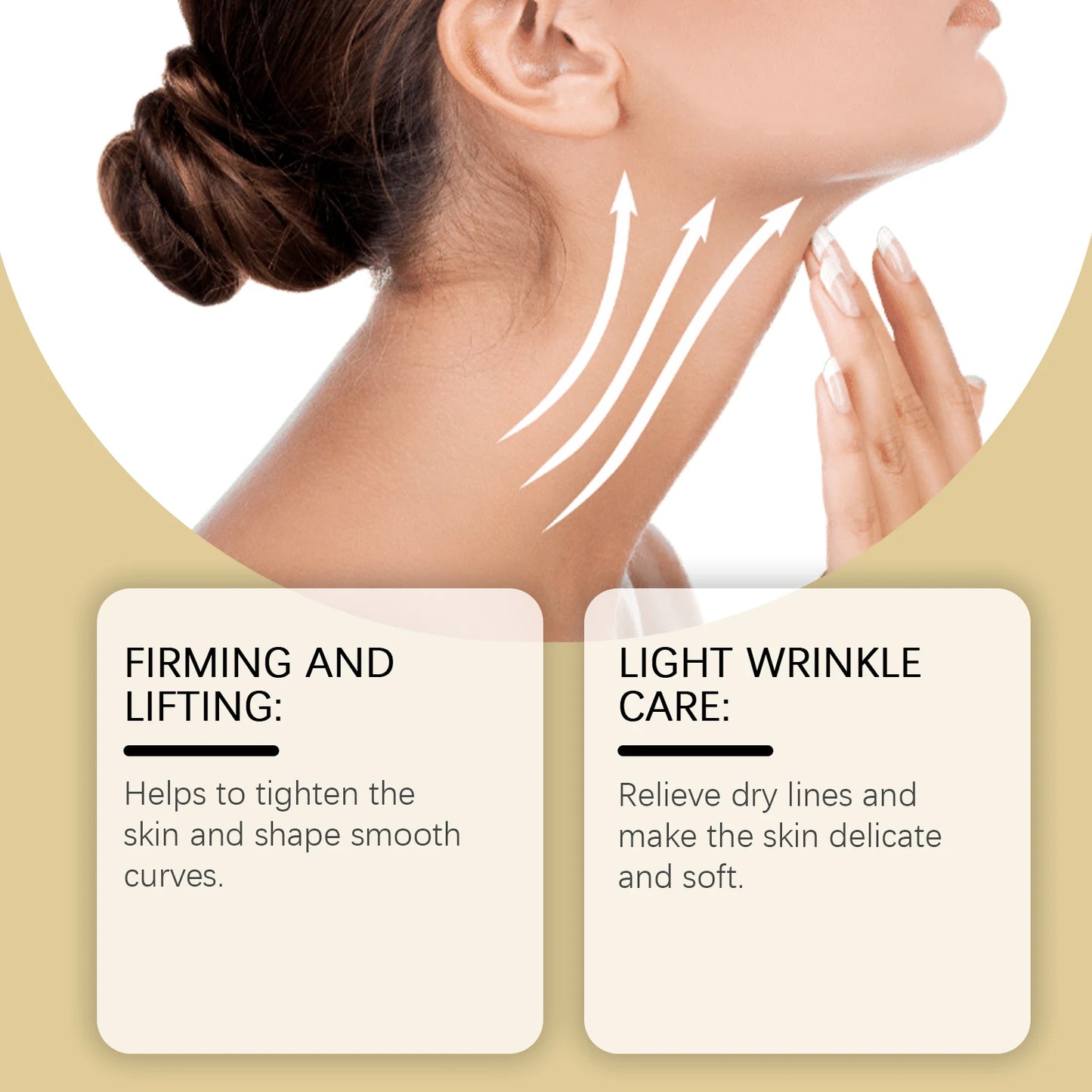 Ah-8 Firming Lifting Neck Cream Tightening Skin Eliminate Double Chin V-Shaped Reduce Fine Lines Sooth Massage Cream with Roller Peaceful Pleasures Health and Wellness