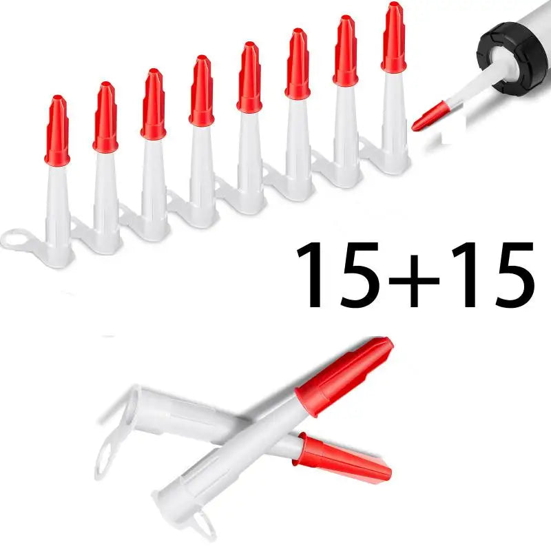 Caulking Gun Nozzle Cap Set – Glue Tip Sealing Caps
