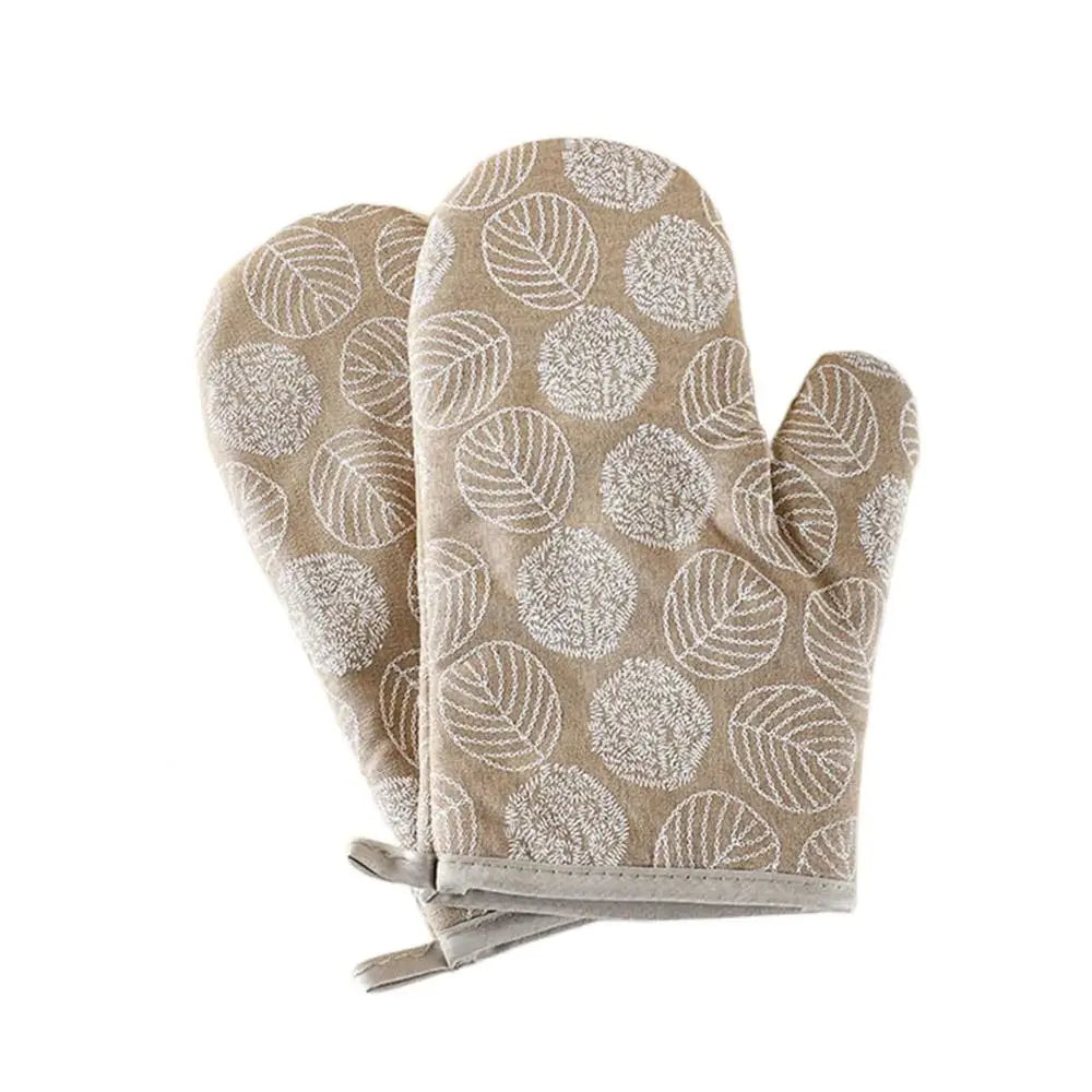Durable Thickened Microwave Gloves Heat Resistance Anti-scald Oven Mitts Portable Kitchen Tools Peaceful Pleasures Health and Wellness Khaki