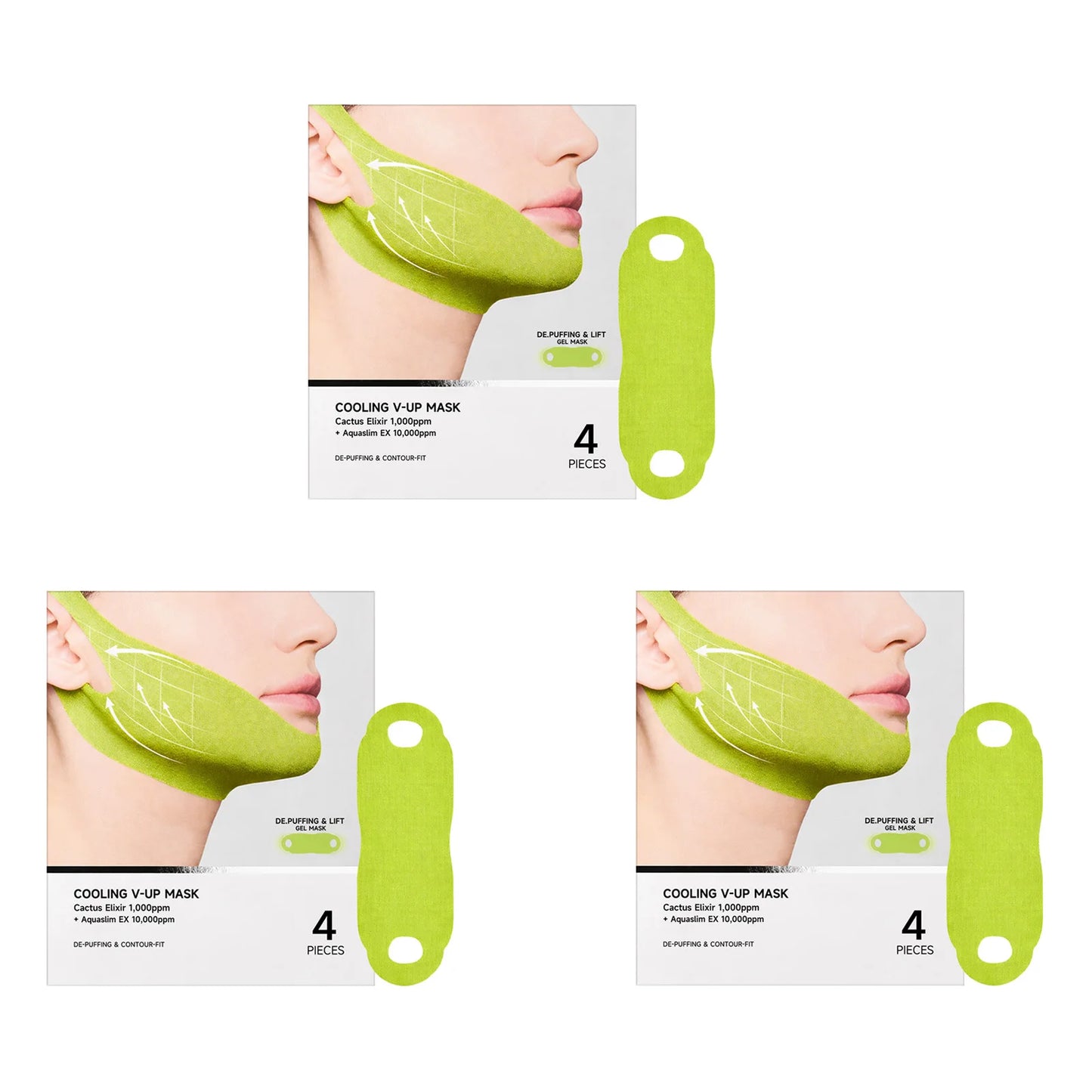 Cooling V-Up Face Lifting Mask – Chin & Jawline Firming Patch Peaceful Pleasures Health and Wellness 12pieces