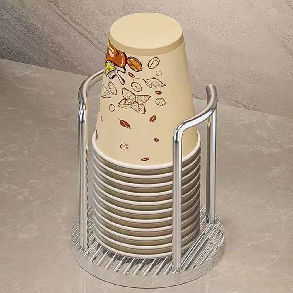 Acrylic Disposable Cup Dispenser Rack & Holder Organizer