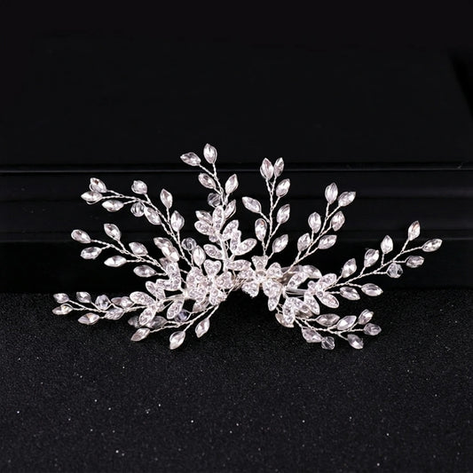 Alloy Rhinestone Flower Hair Clip for Wedding Bridal Headwear Accessories Peaceful Pleasures Health and Wellness