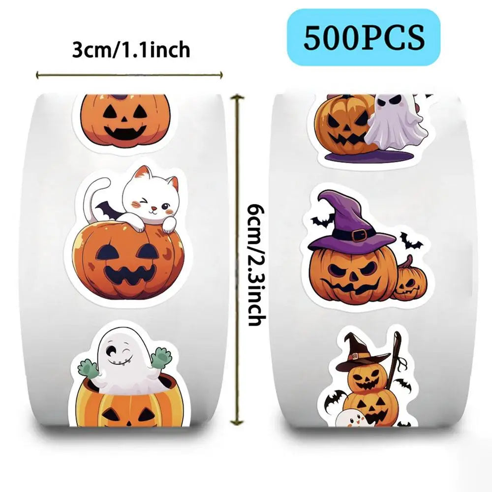 Halloween Pumpkin Stickers 500 Pieces Pumpkin Face Shape Seals Decals Halloween Envelope Stickers For Card Making Cookie Cupcake Peaceful Pleasures Health and Wellness 500PCS China Mainland