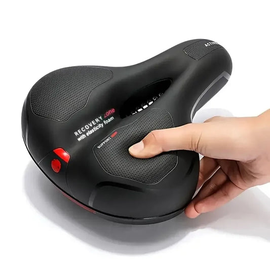 Dual shock-absorbing ball memory foam waterproof wide bike saddle for stationary bike/exercise bike/mountain bike/road bike etc. Peaceful Pleasures Health and Wellness