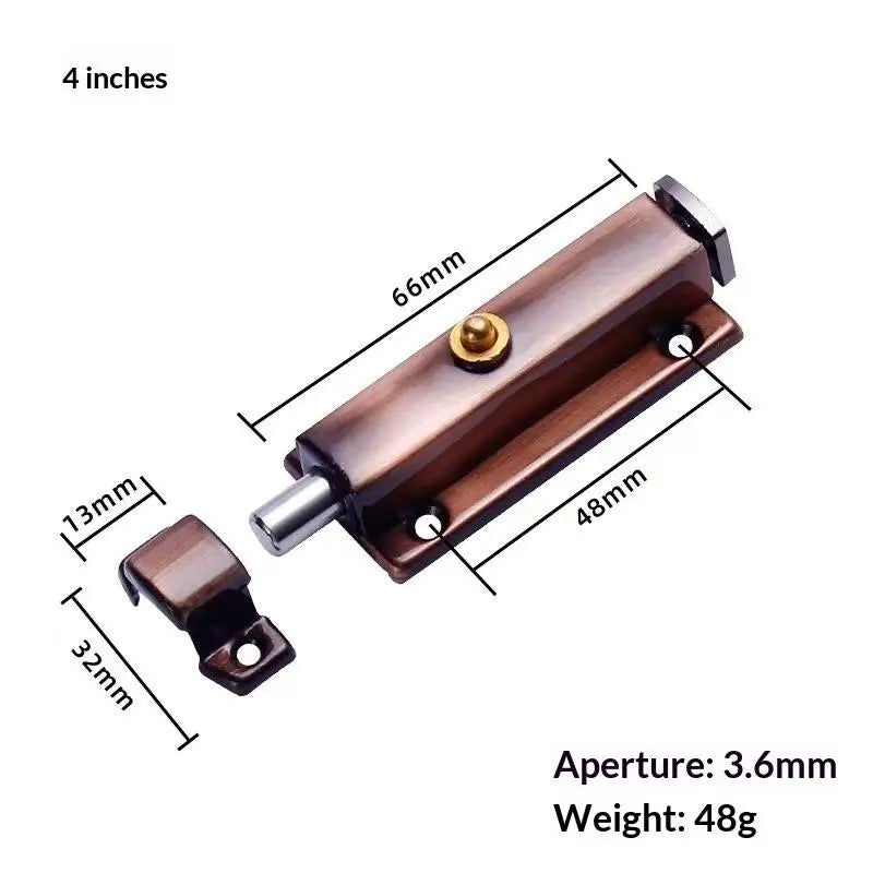 3-Inch Automatic Spring Door Latch | Self-Locking Zinc Alloy