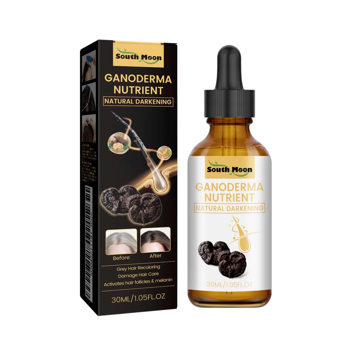 White To Black Hair Oil for Repairing From White To Black Nourishing Moisturizing Scalp Herbal Lotion Liquid Repair Hair Care Peaceful Pleasures Health and Wellness 1pcs