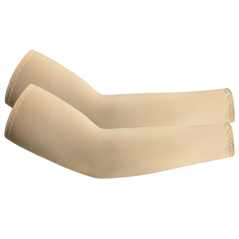 Unisex Cooling Arm Sleeves Elbow Cover Cycling Run Fishing UV Sun Protection Outdo Cool Arm Sleeves Peaceful Pleasures Health and Wellness skin color