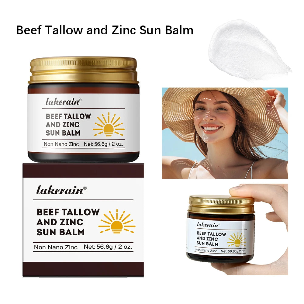Sunscreen Makeup Beef Tallow and Zinc Sun Balm Sun Protection Moisturizing and Antioxidant Care for Your Skin Peaceful Pleasures Health and Wellness army green