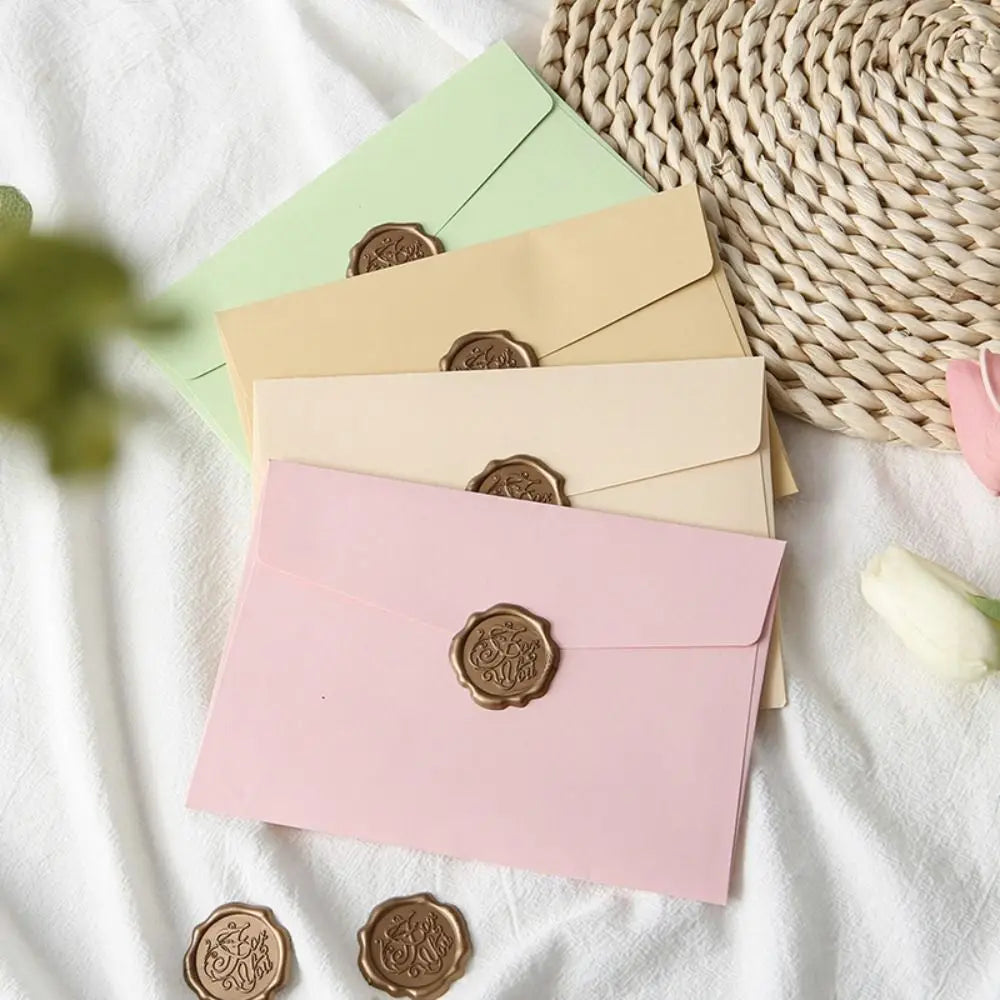 10pcs Mini Macaron Color Envelopes Blank High Appearance Macaron Color Greeting Cards Candy Color DIY Packing Envelope Peaceful Pleasures Health and Wellness