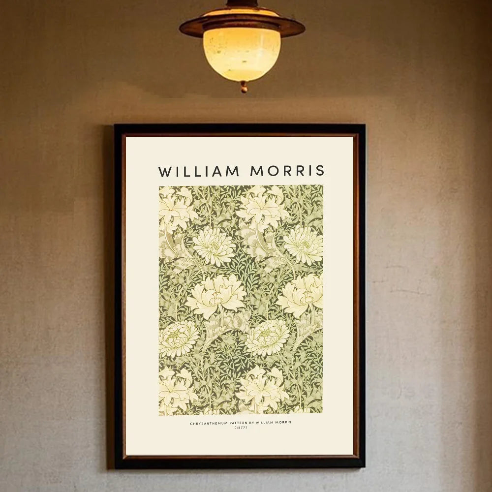 William Morris Animals & Flowers Wall Poster | HD PVC Art Decorative Wall Poster Peaceful Pleasures Health and Wellness