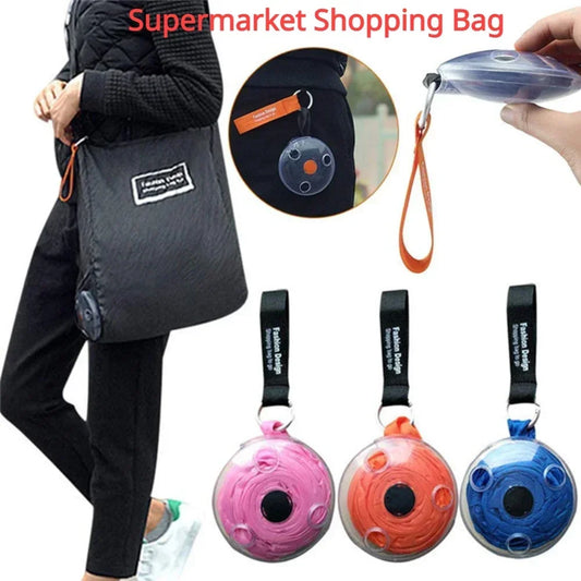 Foldable Reusable Shopping Bag | Eco-Friendly Compact Tote Reusable Shopping Bag Peaceful Pleasures Health and Wellness