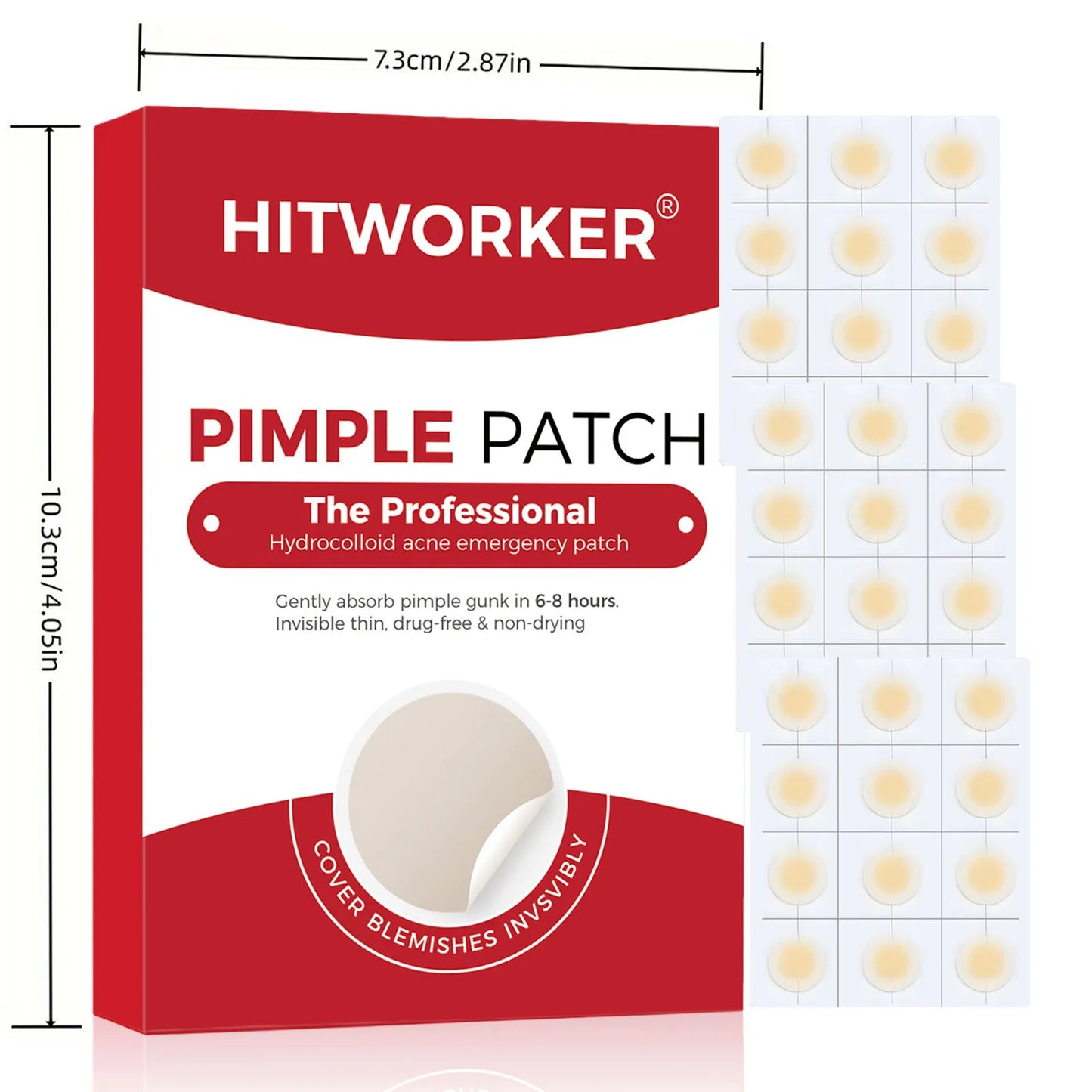 Invisible Waterproof Hydrocolloid Acne Patches – All Skin Types