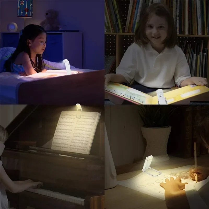 LED Clip-on Book Light Home-appliance Night Lights Lamp Charging Mode Eye Care USB Children's Reading Light Indoor Table Peaceful Pleasures Health and Wellness