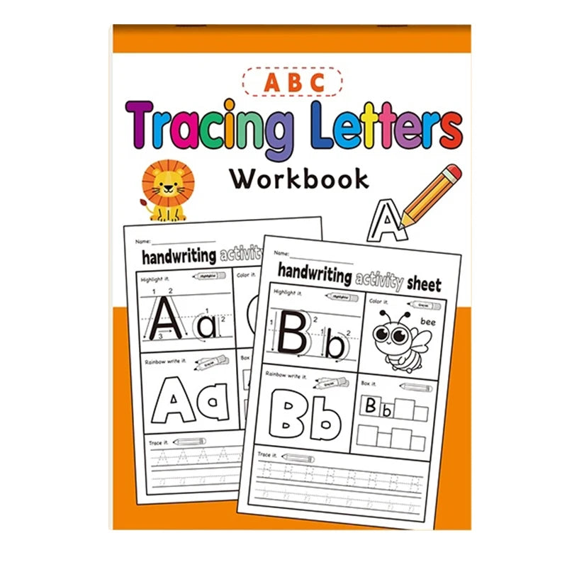 32-Page Children's Alphabet Practice Book Including 26 English