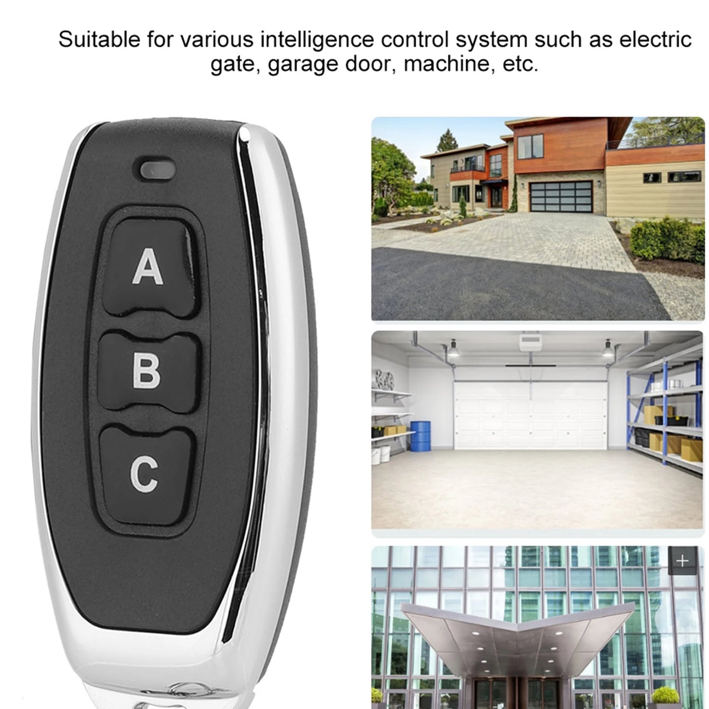 433MHz 3-Button RF Remote for Gate & Garage Door | EV1527 RF Remote Transmitter Peaceful Pleasures Health and Wellness