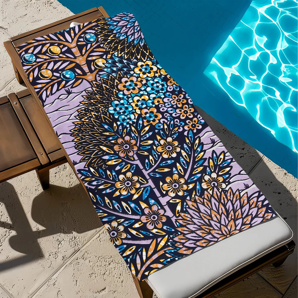 Large Quick-Dry Microfiber Beach Towel | Travel Gym Camping Microfiber Beach Towel Peaceful Pleasures Health and Wellness