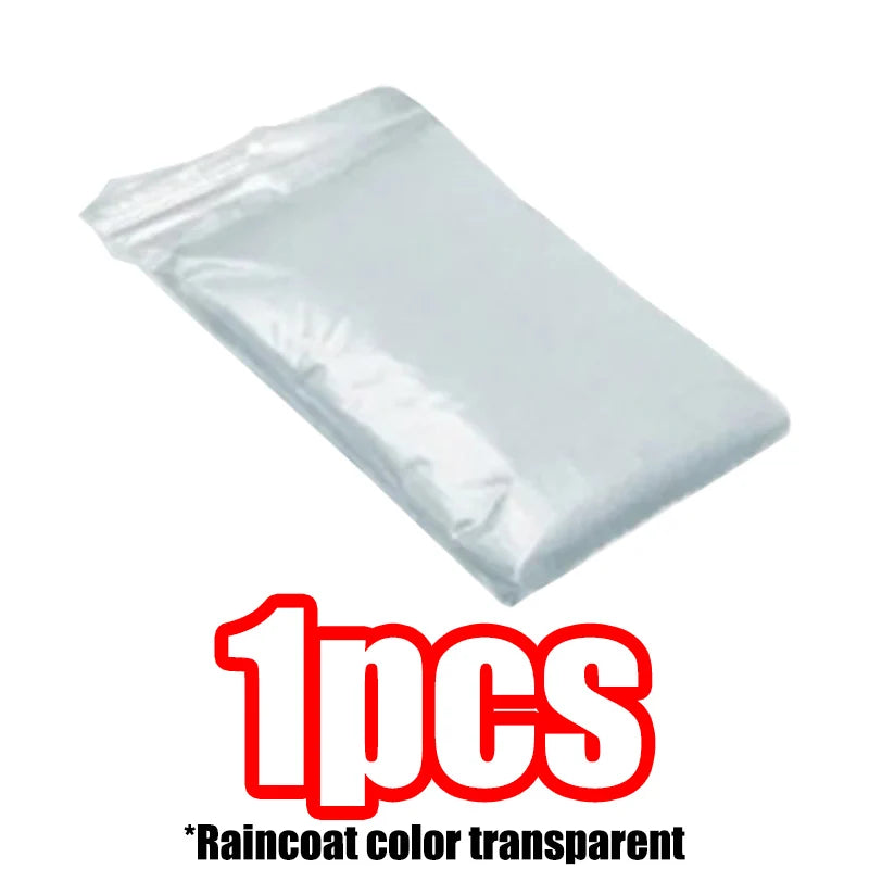 Disposable Waterproof Rain Poncho 6-Pack – Clear Emergency Raincoat