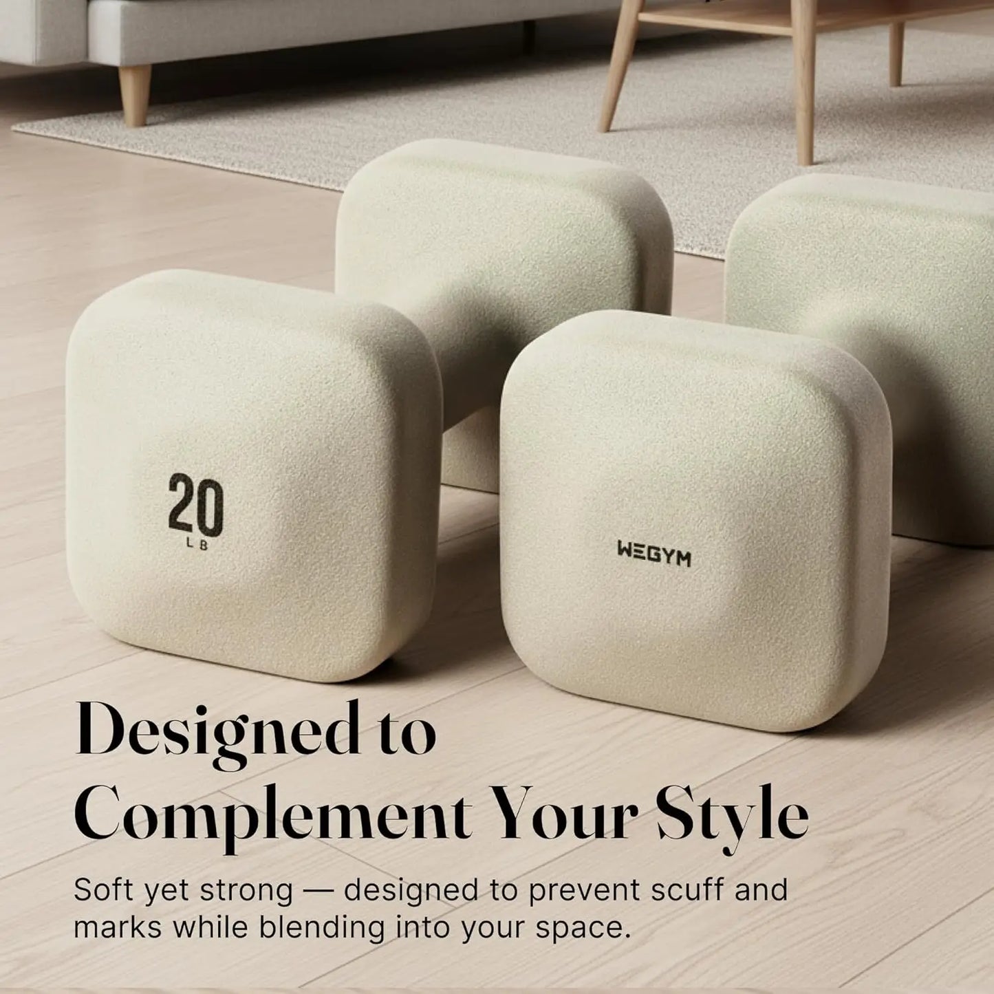 Square Dumbbells – Anti-Slip Handle, No-Roll Design for Home Gym Peaceful Pleasures Health and Wellness