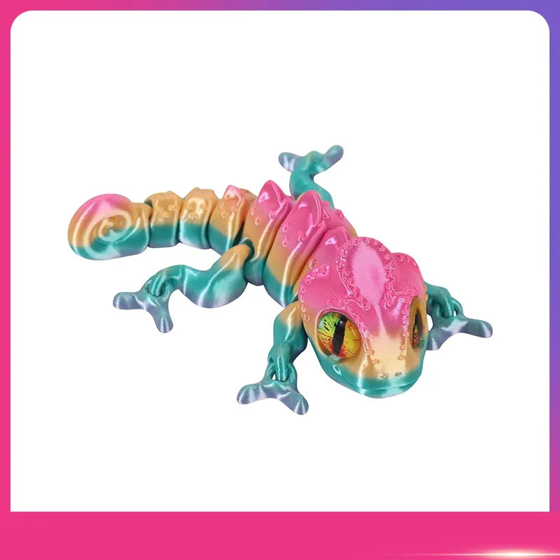 3D Printed Articulated Chameleon Figure | Movable Joints Toy