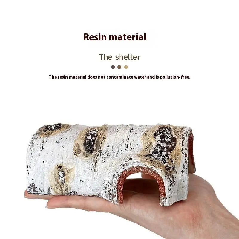 PVC Reptile Hide Cave Birch Texture | Lizards & Amphibians