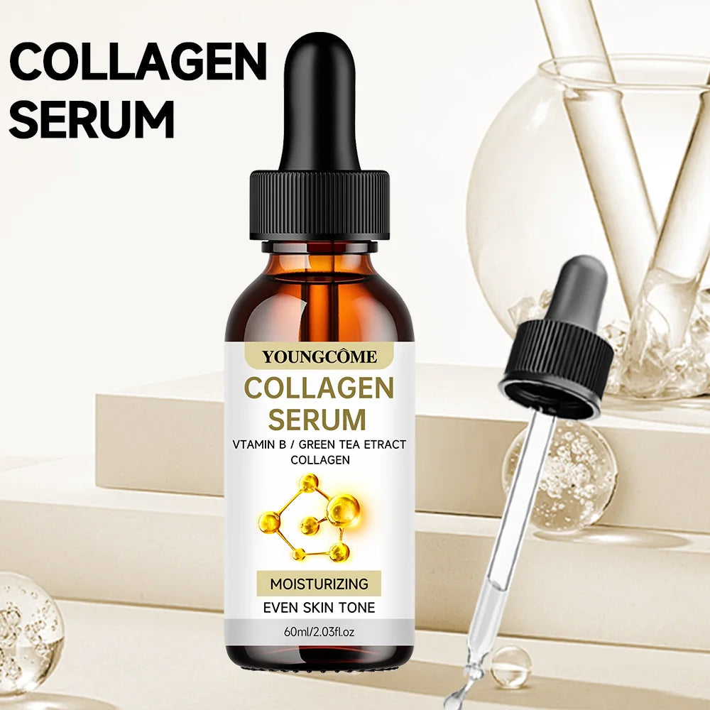 YOUNGCOME Collagen Serum with Vitamin B & Green Tea Extract - Hydrating Face Serum for Moisturizing & Even Skin Tone Peaceful Pleasures Health and Wellness