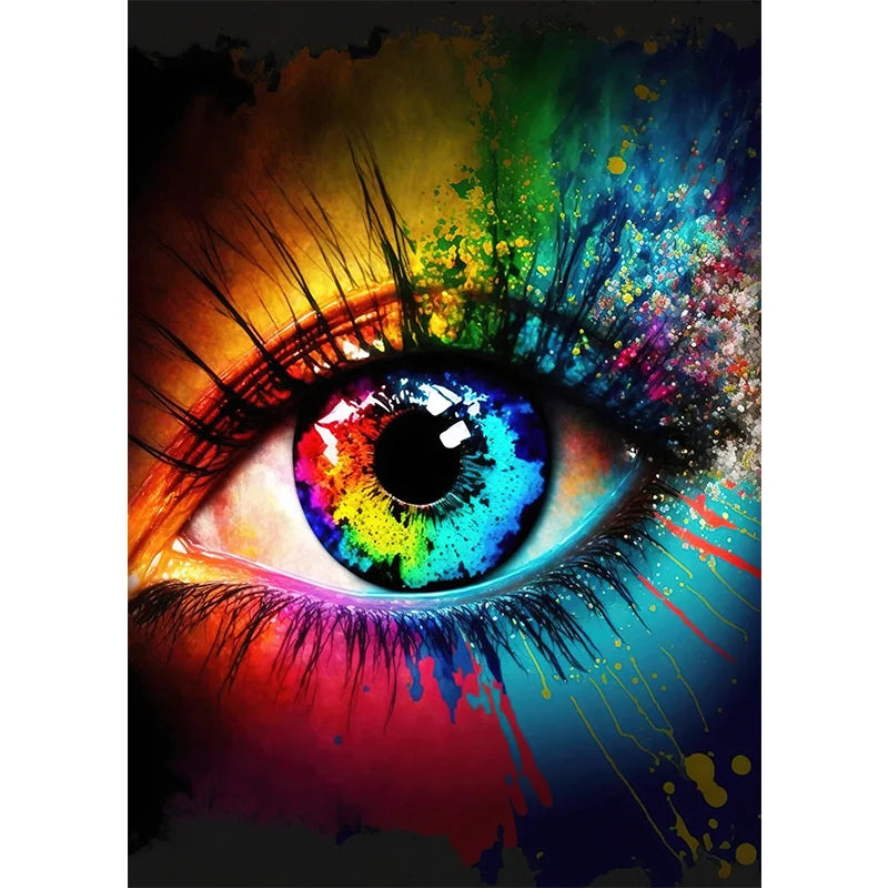 Abstract Eye Canvas Wall Art HD Print – Home & Office Decor Canvas Wall Art Peaceful Pleasures Health and Wellness SKU-4 50X70cm no frame
