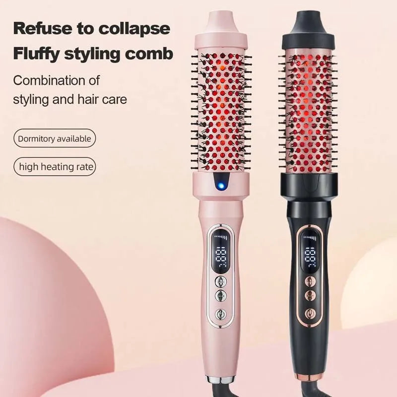 Best-Selling Infrared Volumizing Comb Straightening Comb Hair Curler Dual-Use Curling Iron with Inner Buckle for Bangs Peaceful Pleasures Health and Wellness