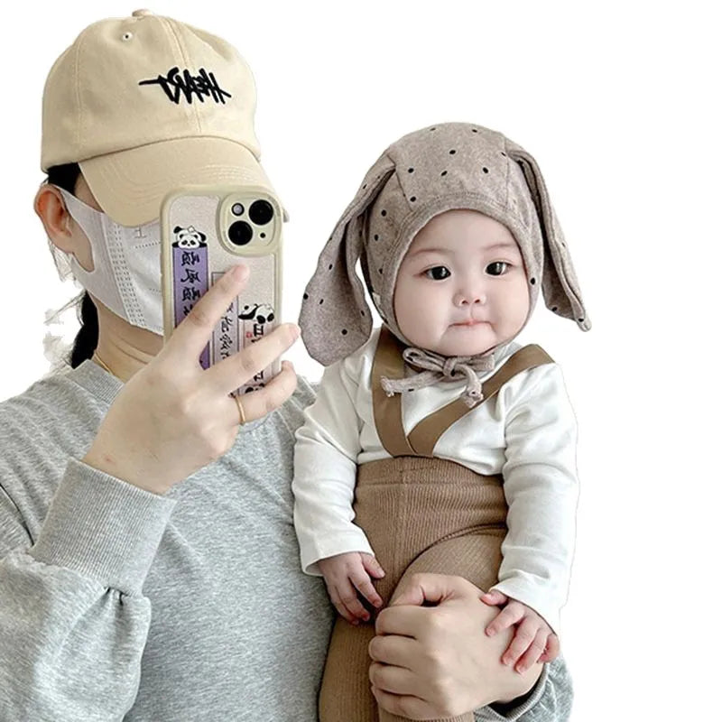 Newborn Baby Bunny Ear Knit Hat – Soft Cotton Infant Beanie