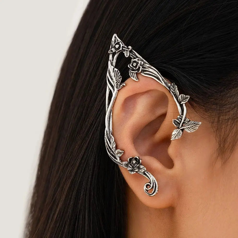 Elf Irregular alloy earrings Cute Jewelry Accessories Fairy Clip Personality Creative Earrings Wedding Girls Jewelry Gifts New Peaceful Pleasures Health and Wellness