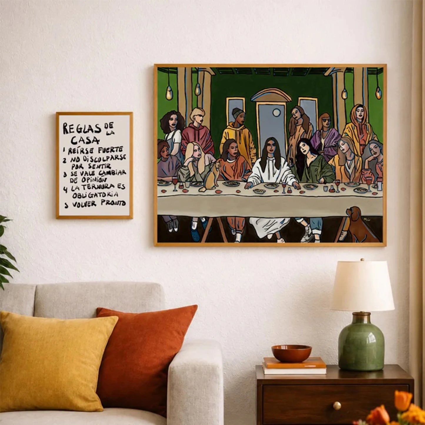 The Last Supper Modern Christian Canvas Wall Art Print