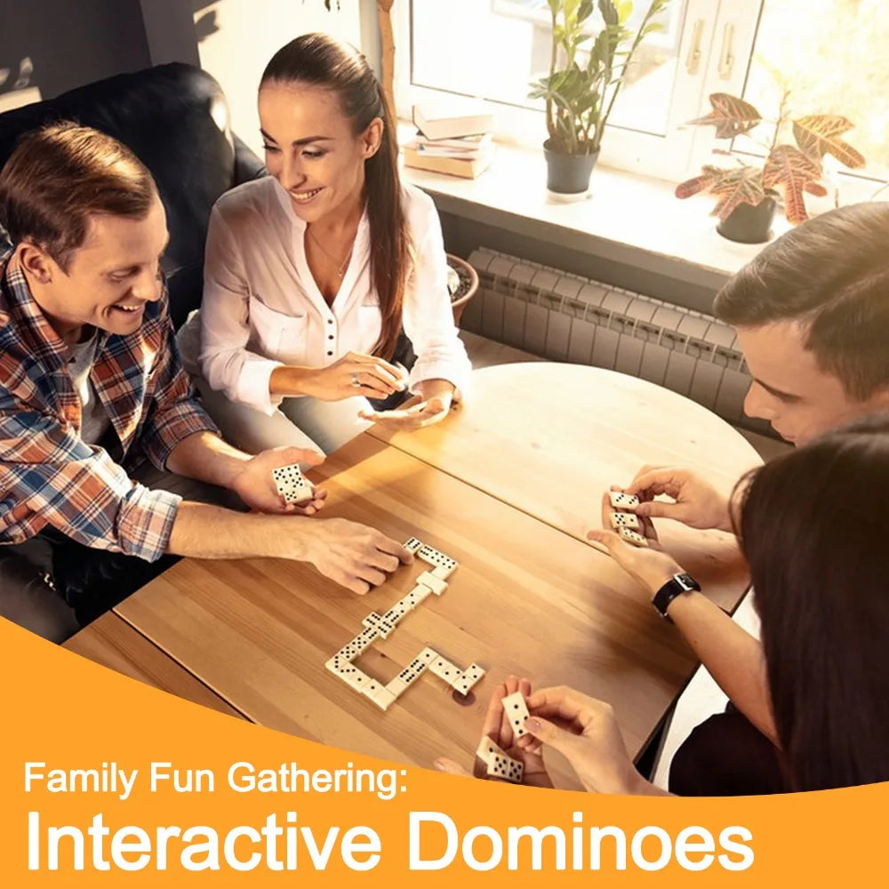 28PCS Multi-Color Double Six Dominoes Set, Family Friends Fun Tabletop Game for Entertainment Leisure Travel, Portable Gift Peaceful Pleasures Health and Wellness