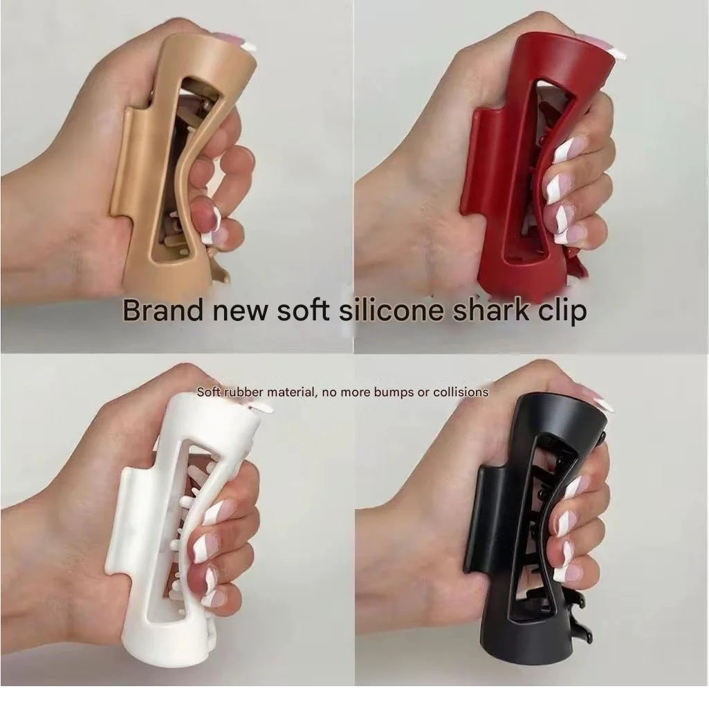 4pcs Soft Silicone Shark Claw Clips – Large Volume Hair Clips for Women Peaceful Pleasures Health and Wellness 4PCS