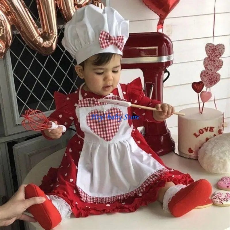 Baby Chef Hat & Apron Photo Prop Costume Set | 0–12 Months