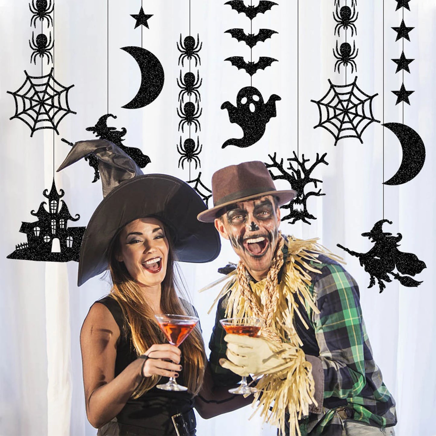 6-Piece Halloween Hanging Ceiling Decorations – Spooky Party Décor Halloween Hanging Decor Peaceful Pleasures Health and Wellness