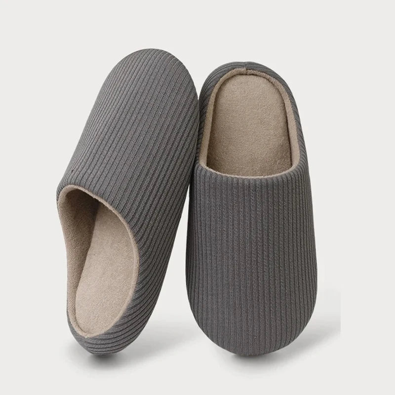 Unisex Winter Plush Fur Slippers – Non-Slip Cozy Indoor Shoes